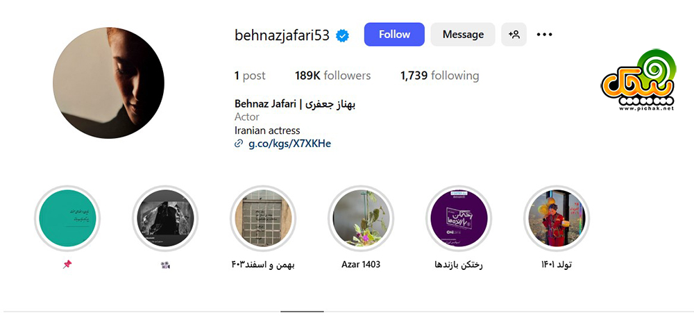 اینستاگرام بهناز جعفری